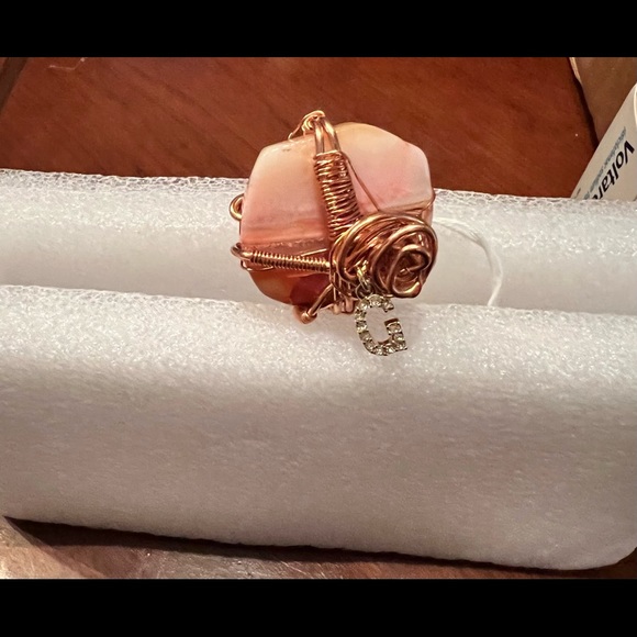 AGATE & CRYSTAL CHARM RING - Picture 9 of 13